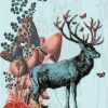 Deer In Mushroom Forest Paint By Number
