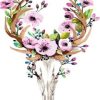 Deer Skull With Flowers Paint By Number