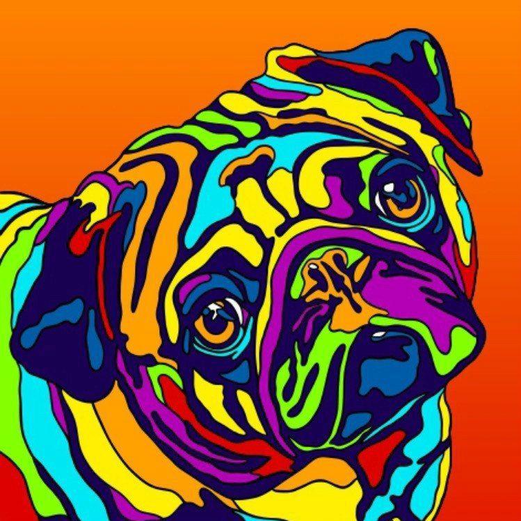 Pop Art Pug Paint By Numbers