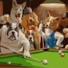 Dogs Playing Pool Paint By Number