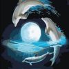 Dolphin At Moon Paint By Number