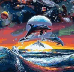 Dolphin At Night Paint By Number