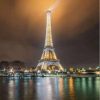 Eiffel Tower At Night Paint By Number