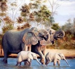 Elephant Family Paint By Number
