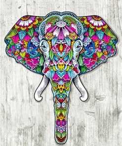 Elephant Embroidery Paint By Numbers