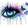 Eye With Butterfly Paint By Number