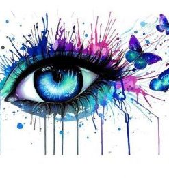 Eye With Butterfly Paint By Number