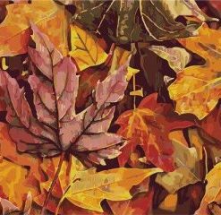 Falling Fall Leaves Paint By Number