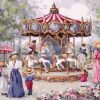 Family In Amusement Park Paint By Number
