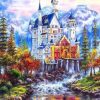 Fantasy Castle In A Mountain Paint By Number