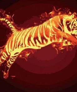 Flame Tiger Fire Paint By Number