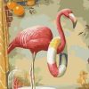 Flamingo Swimming Ring Paint By Number