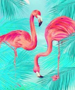 Two Flamingo Birds Paint By Number