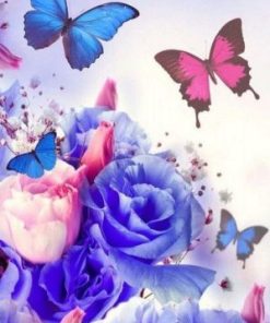 Flower And Butterfly Paint By Number