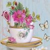 Flowers In Cup Tea Paint By Number