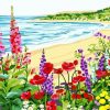Flowers On The Beach Paint By Number