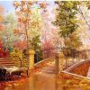 Forest Arch Bridge Bench Paint By Number