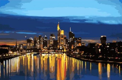 Frankfurt At Night Paint By Number