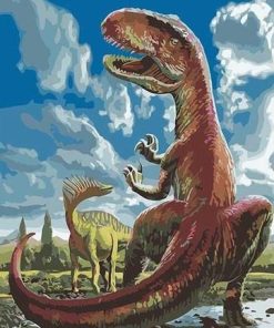 Giganotosaurus Dinosaur paint by numbers