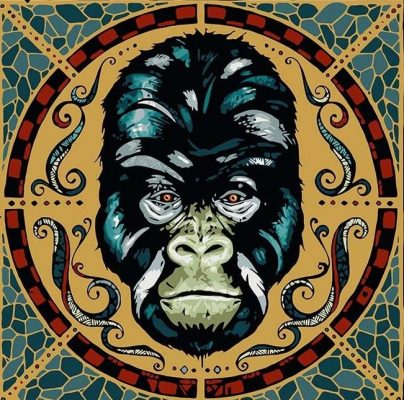 Gorilla Logo Paint By Number