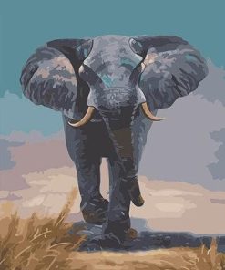 Grey Elephant paint by numbers