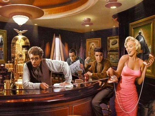 Hollywood Celebrities In A Bar Paint By Number