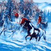 Horses In The Snow Paint By Number