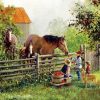 Horses On Farm Paint By Number