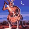 Kangaroo Reading A Book Paint By Number