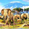 Kilimanjaro Elephant Paint By Number