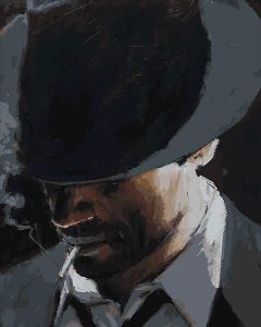 Man With Black Hat Paint By Number