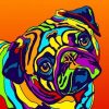 Pop Art Pug Paint By Number