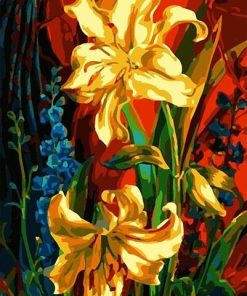 Abstract Flowers Paint By Number