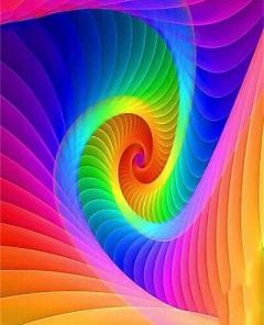 Rainbow Swirl Paint By Number