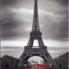 Red Car In Paris Paint By Number