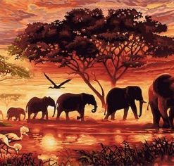 Safari Elephants Paint By Number