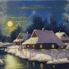 Cabin in Snow Landscape Paint By Numbers