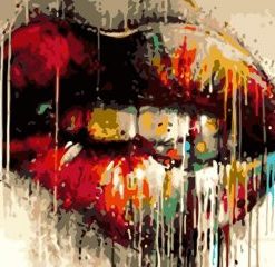 Splatter Lips Paint By Number