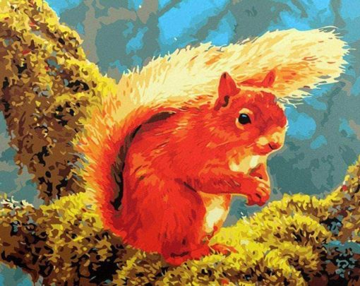 Squirrel paint by numbers