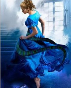 Woman In Blue Dress Paint By Number