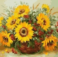 Yellow Sunflower Paint By Number