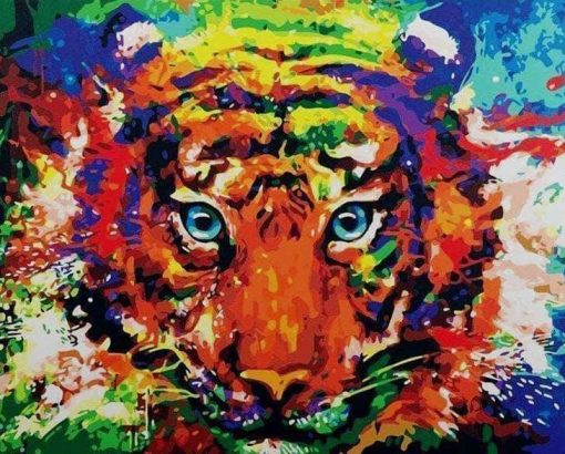 Colorful Tiger Paint By Numbers