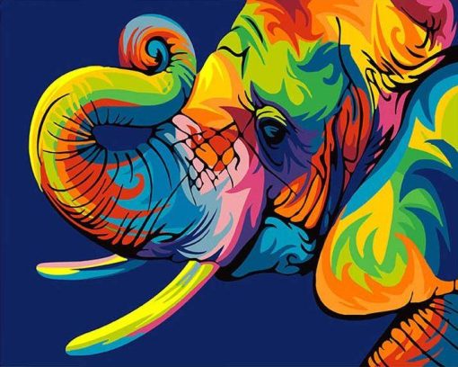 Abstract Elephant Paint By Number