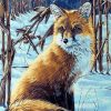 Fox In The Snow Paint By Number