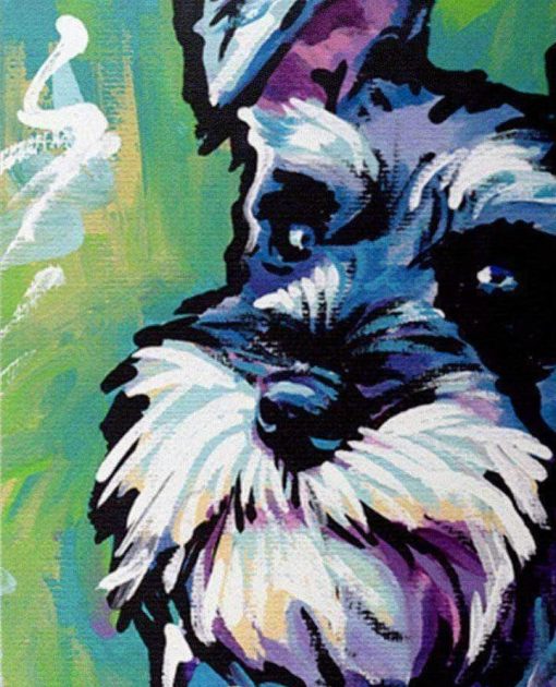 Graffiti Dog Schnauzer Paint By Number