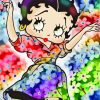Floral Betty Boop Paint By Numbers