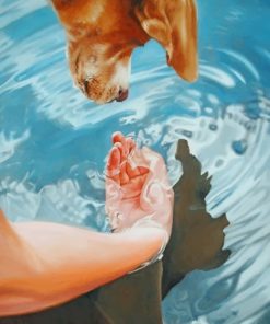 Dog Drinking Water Paint by numbers