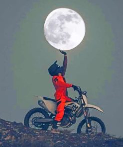 Motocross Moon paint by numbers