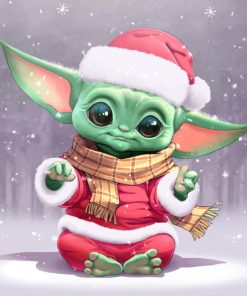 Baby Yoda Santa paint by numbers