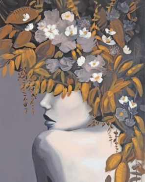 Floral Woman Paint by numbers